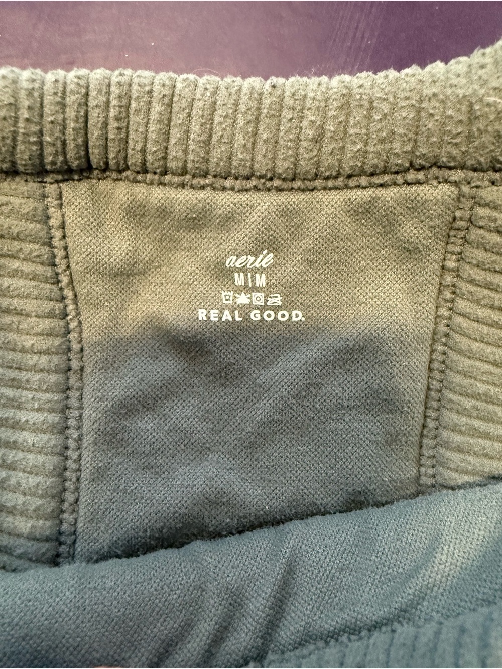 Aerie Ribbed halter Crop top - Olive Green size medium - Picture 3 of 5